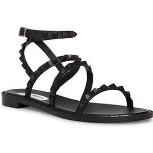 Steve Madden Travel-J Studded Jelly Flat Sandals. Women's Size 10